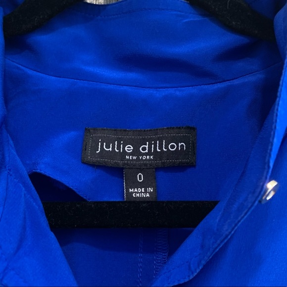 Julie Dillon Silk Blue Tunic Dress W/pockets 0 - Picture 3 of 8